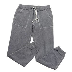 Marine Layer Navy White Pinstripe Knit Joggers Coastal Nautical Preppy, size M